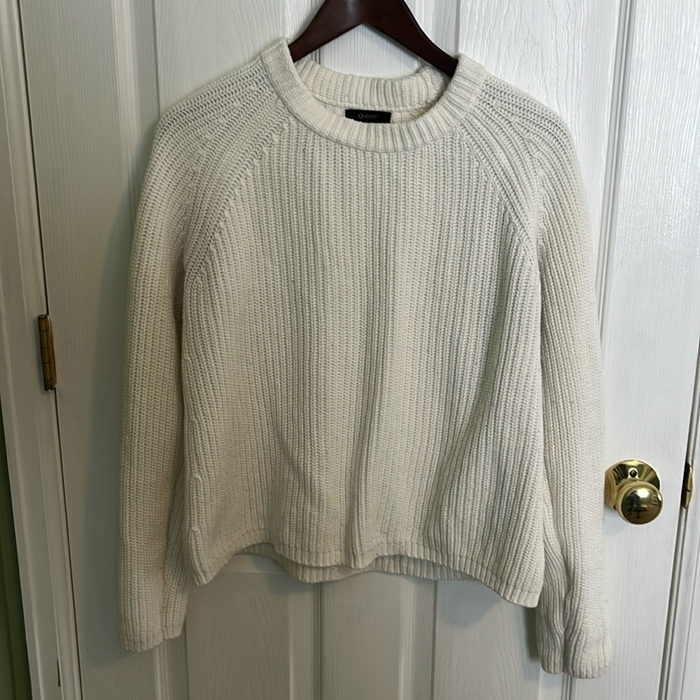 Quince fisherman sweater white